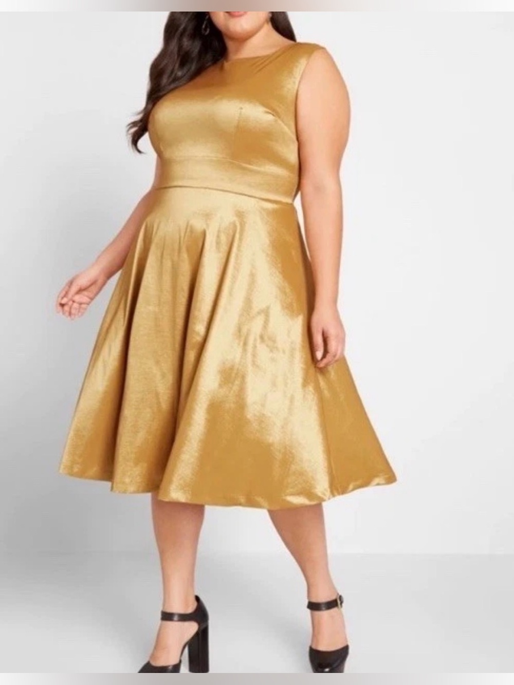 ModCloth Fantastic Satin Fit and Flare Dress Size
22